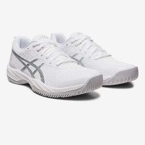 🎁👟 NWT Asics Gel Game Women's Tennis Pickleball Shoe 👟 Size 9 White/Silver